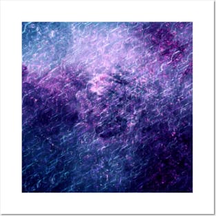 Blue purple swirls Posters and Art
